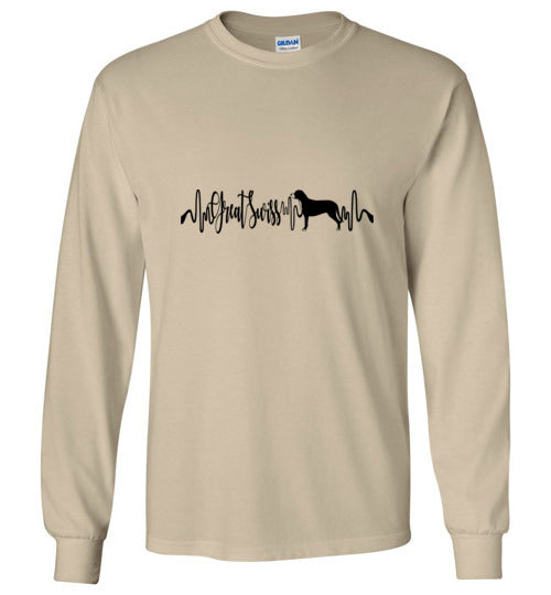 Great Swiss Heartbeat Unisex Long Sleeve T-Shirt - WagALotBowWow