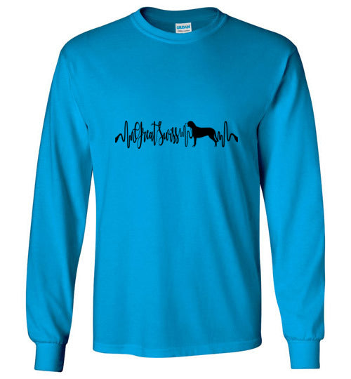 Great Swiss Heartbeat Unisex Long Sleeve T-Shirt - WagALotBowWow