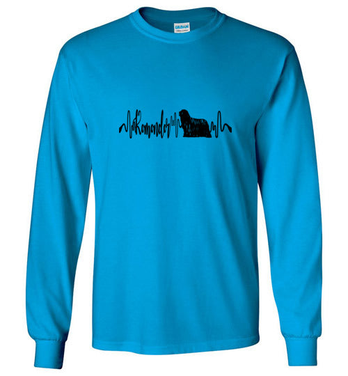 Komondor Heartbeat Unisex Long Sleeve T-Shirt - WagALotBowWow
