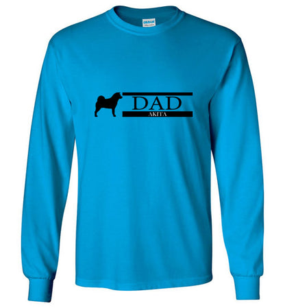 Akita Dad Unisex Long Sleeve T-Shirt - WagALotBowWow