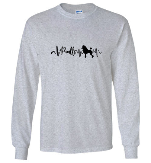Poodle Heartbeat Unisex Long Sleeve T-Shirt - WagALotBowWow