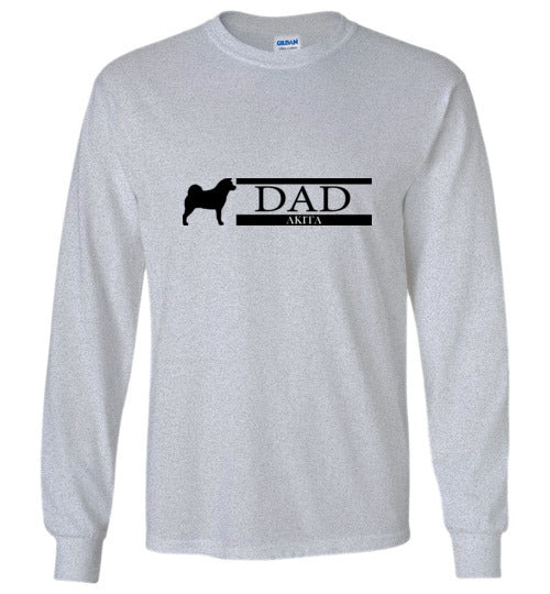 Akita Dad Unisex Long Sleeve T-Shirt - WagALotBowWow