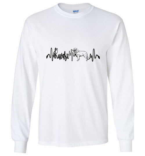 Kuvasz Heartbeat Unisex Long Sleeve T-Shirt - WagALotBowWow