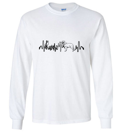 Kuvasz Heartbeat Unisex Long Sleeve T-Shirt - WagALotBowWow