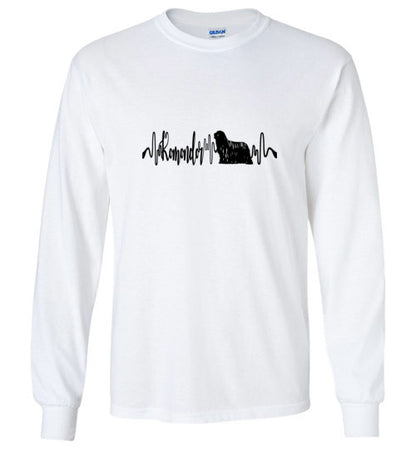 Komondor Heartbeat Unisex Long Sleeve T-Shirt - WagALotBowWow
