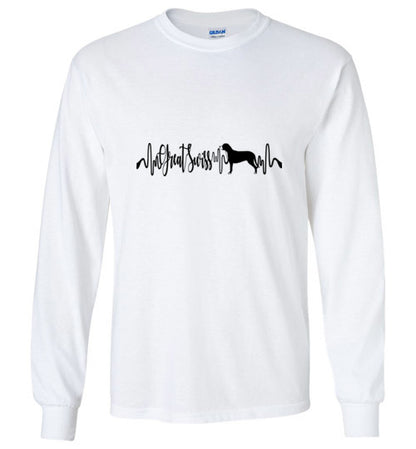 Great Swiss Heartbeat Unisex Long Sleeve T-Shirt - WagALotBowWow