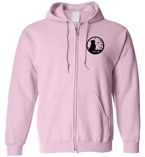 Bullmastiff Flowers Gildan Zip Hoodie S,M,L,XL - WagALotBowWow