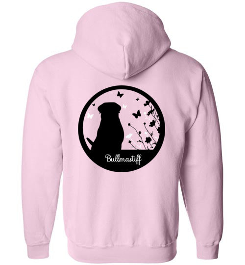 Bullmastiff Flowers Gildan Zip Hoodie S,M,L,XL - WagALotBowWow