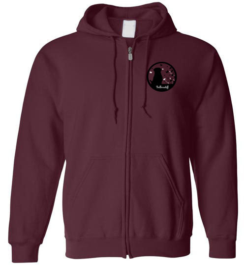 Bullmastiff Flowers Gildan Zip Hoodie S,M,L,XL - WagALotBowWow