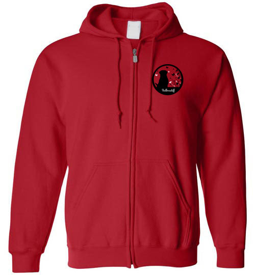 Bullmastiff Flowers Gildan Zip Hoodie S,M,L,XL - WagALotBowWow
