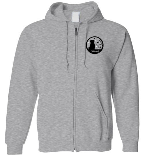 Bullmastiff Flowers Gildan Zip Hoodie S,M,L,XL - WagALotBowWow