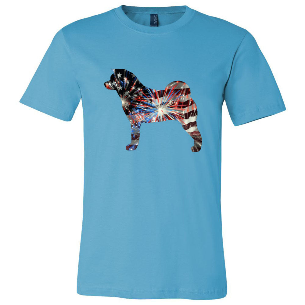 Patriotic Akita Unisex Short Sleeve Jersey Tee - WagALotBowWow