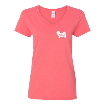 Havanese Scent F/B Women's V-Neck T-Shirt - WagALotBowWow