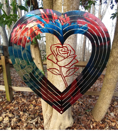 Heart Shape Wind Spinner - WagALotBowWow