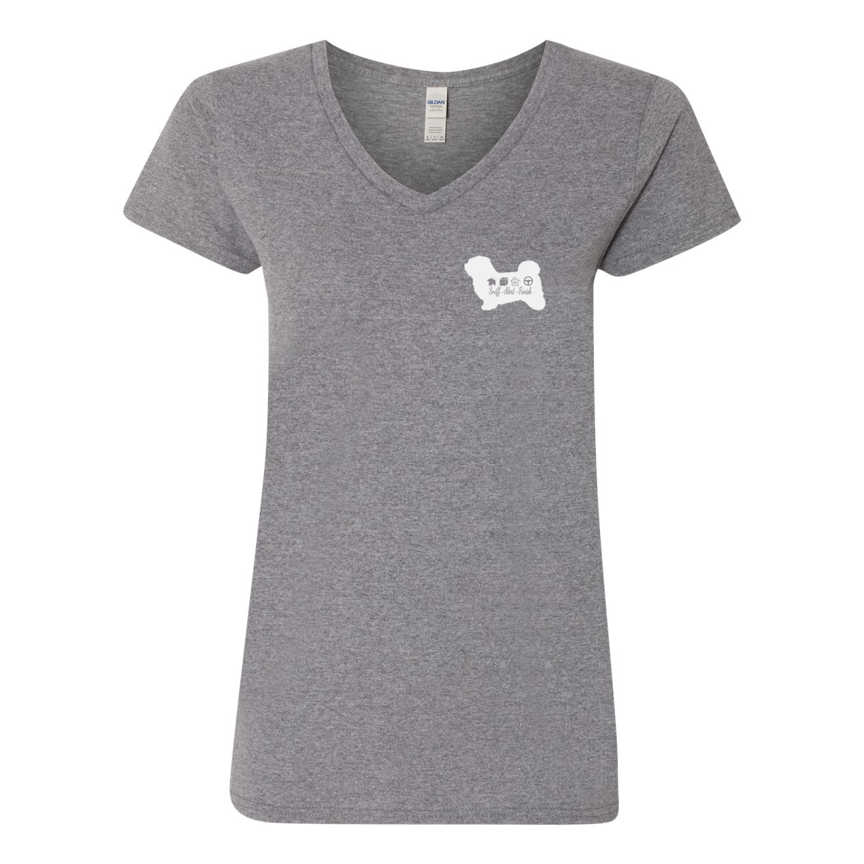 Havanese Scent F/B Women's V-Neck T-Shirt - WagALotBowWow