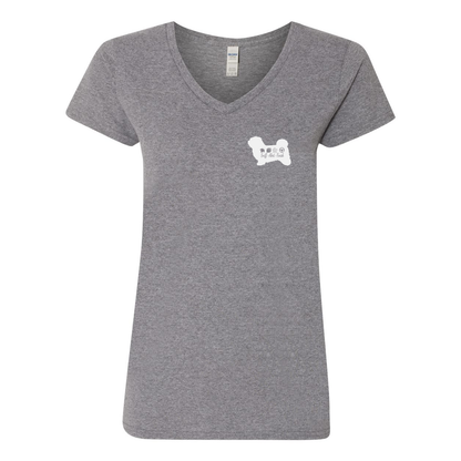 Havanese Scent F/B Women's V-Neck T-Shirt - WagALotBowWow
