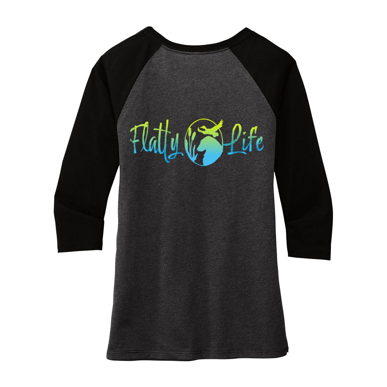 Flatty Life 3/4-Sleeve Raglan - WagALotBowWow