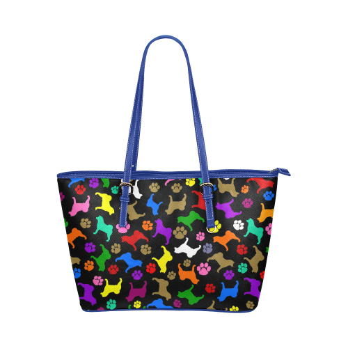 Akita Paw Leather Tote Large - WagALotBowWow