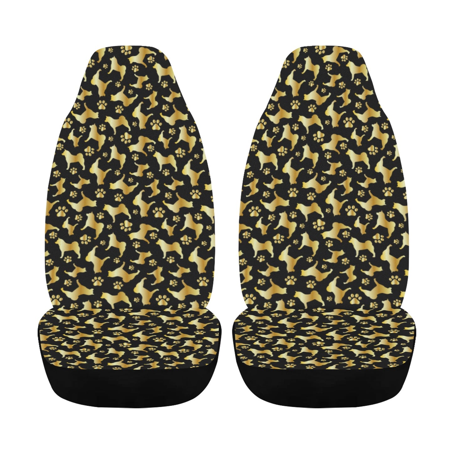 Akita Silhouette & Paw Car Seat Covers - WagALotBowWow