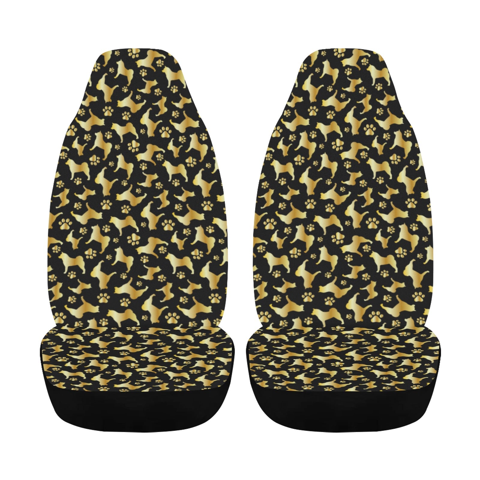 Akita Silhouette & Paw Car Seat Covers - WagALotBowWow