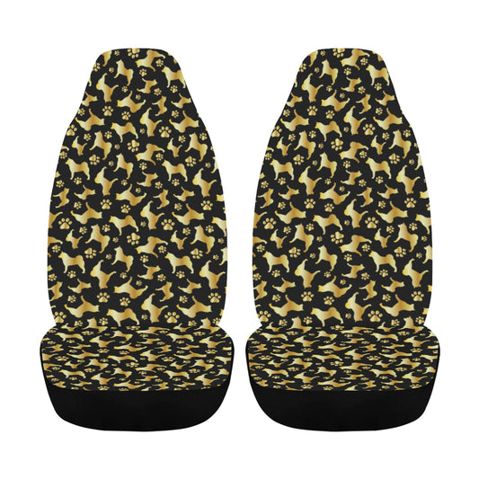 Akita Silhouette & Paw Car Seat Covers - WagALotBowWow