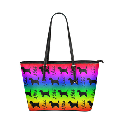 PBGV Leather Tote - WagALotBowWow