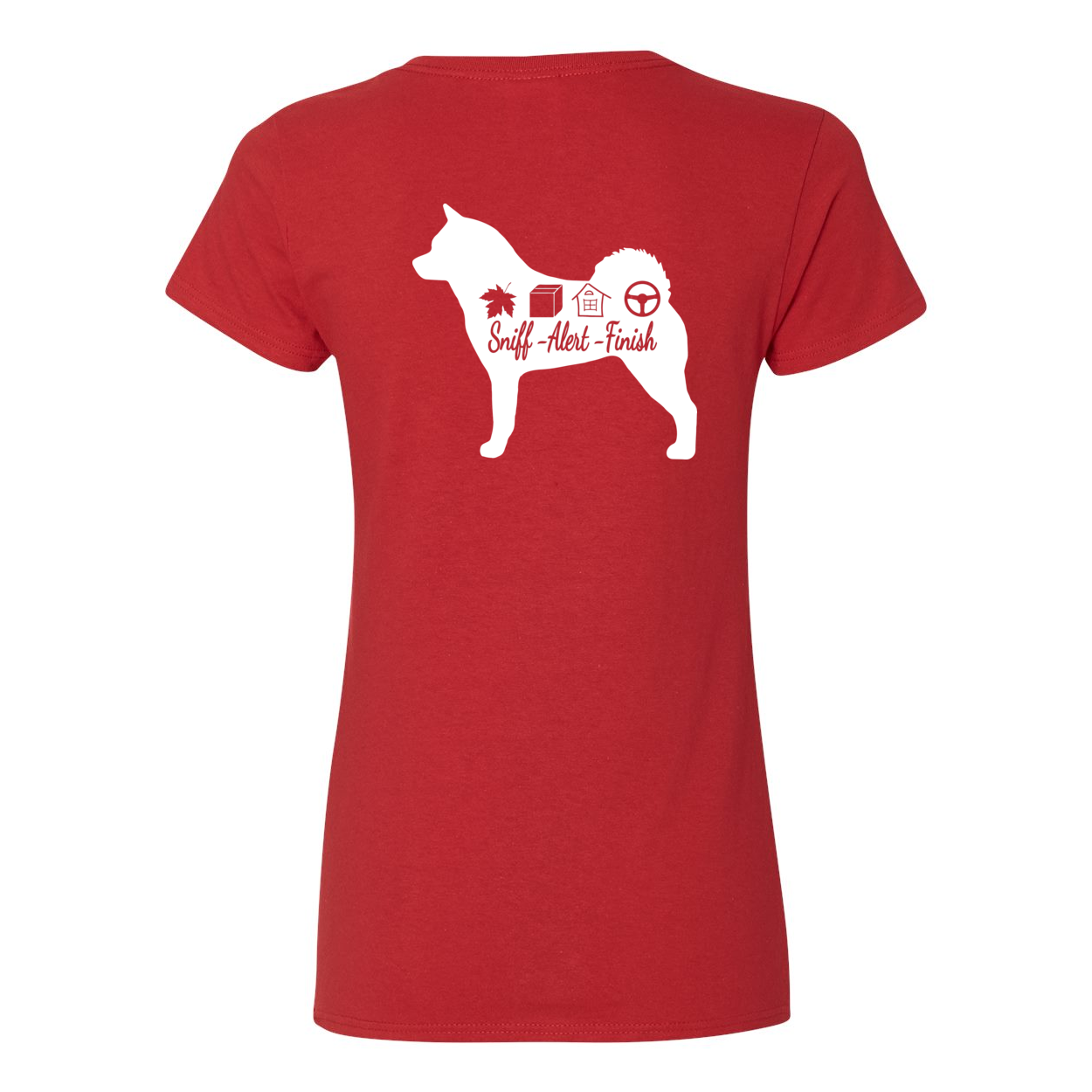 Akita Scent F/B Women's V-Neck T-Shirt - WagALotBowWow