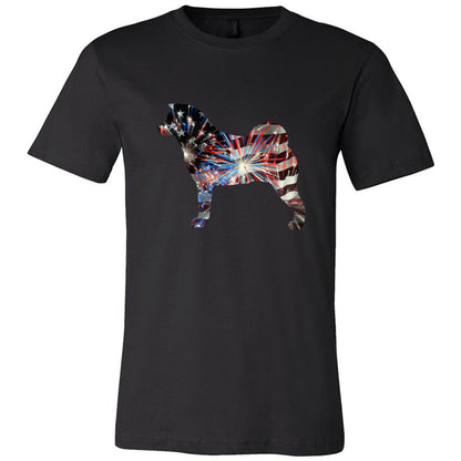 Patriotic Akita Unisex Short Sleeve Jersey Tee - WagALotBowWow
