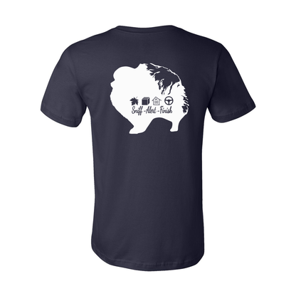Pomeranian Scent F/B Unisex SS Jersey Tee - WagALotBowWow