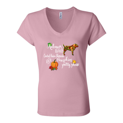 CAS Autumn Short Sleeve Jersey V-Neck Tee - WagALotBowWow