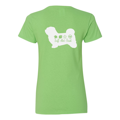 Havanese Scent F/B Women's V-Neck T-Shirt - WagALotBowWow