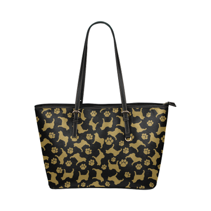 Akita Paw Leather Tote Large - WagALotBowWow