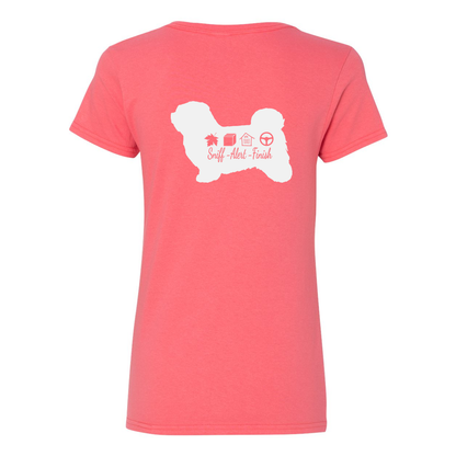 Havanese Scent F/B Women's V-Neck T-Shirt - WagALotBowWow