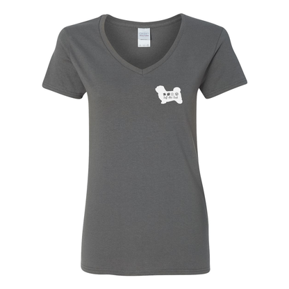 Havanese Scent F/B Women's V-Neck T-Shirt - WagALotBowWow