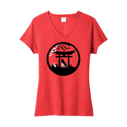 Akita Gate V-Neck Womens SS - WagALotBowWow