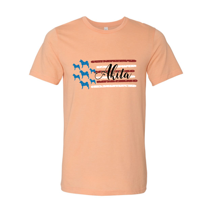 Akita Distressed Flag Black - WagALotBowWow