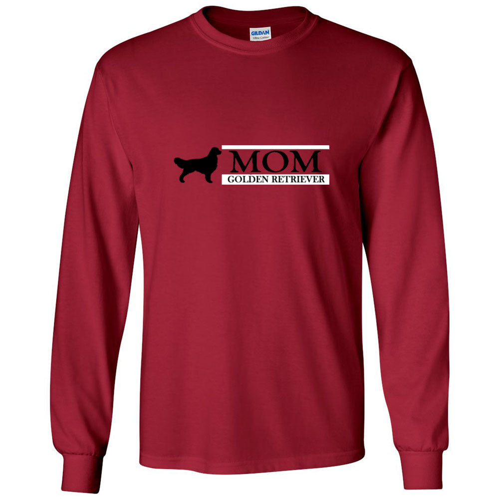 Golden Retriever Mom Black Unisex Ultra Cotton Long Sleeve T-Shirt - WagALotBowWow