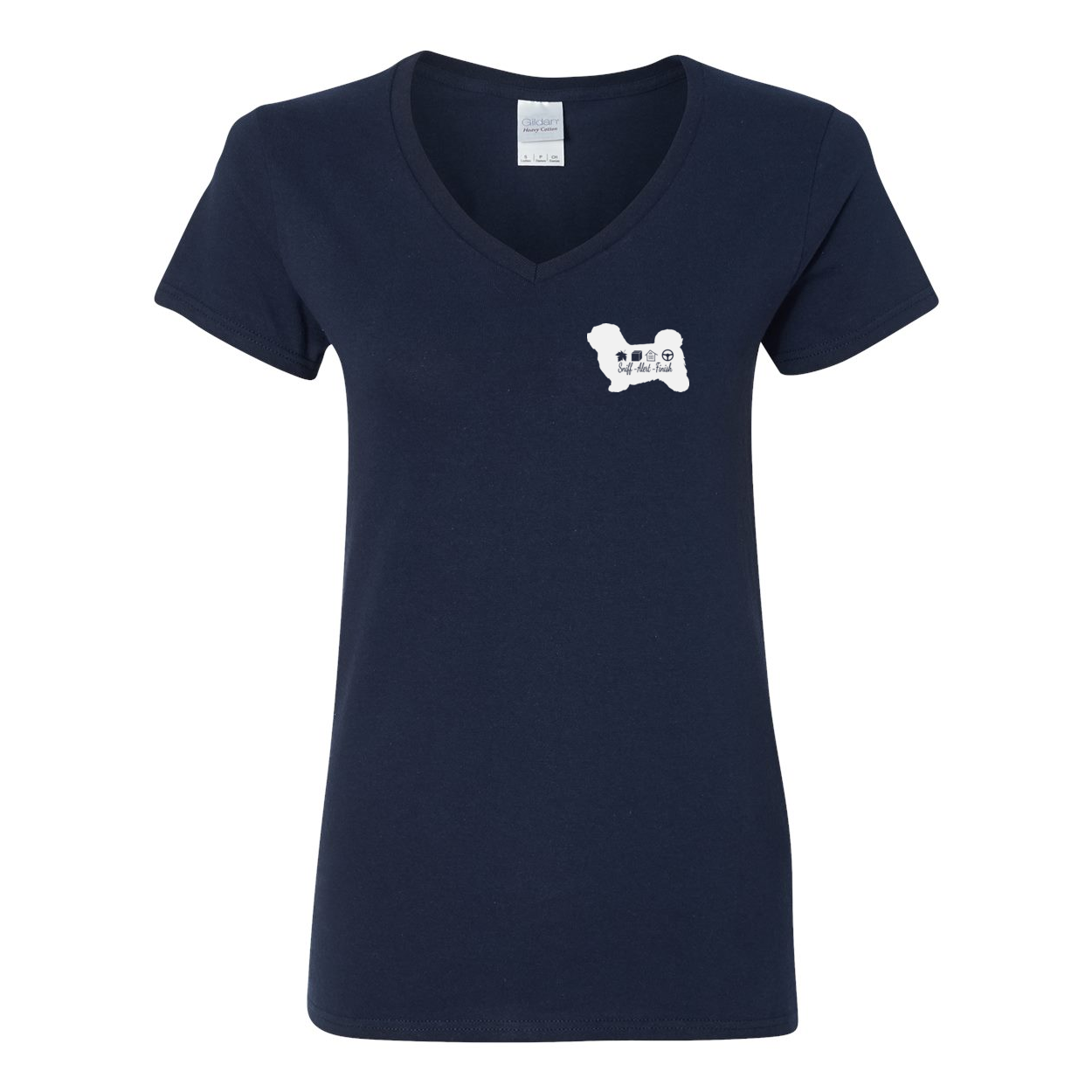 Havanese Scent F/B Women's V-Neck T-Shirt - WagALotBowWow