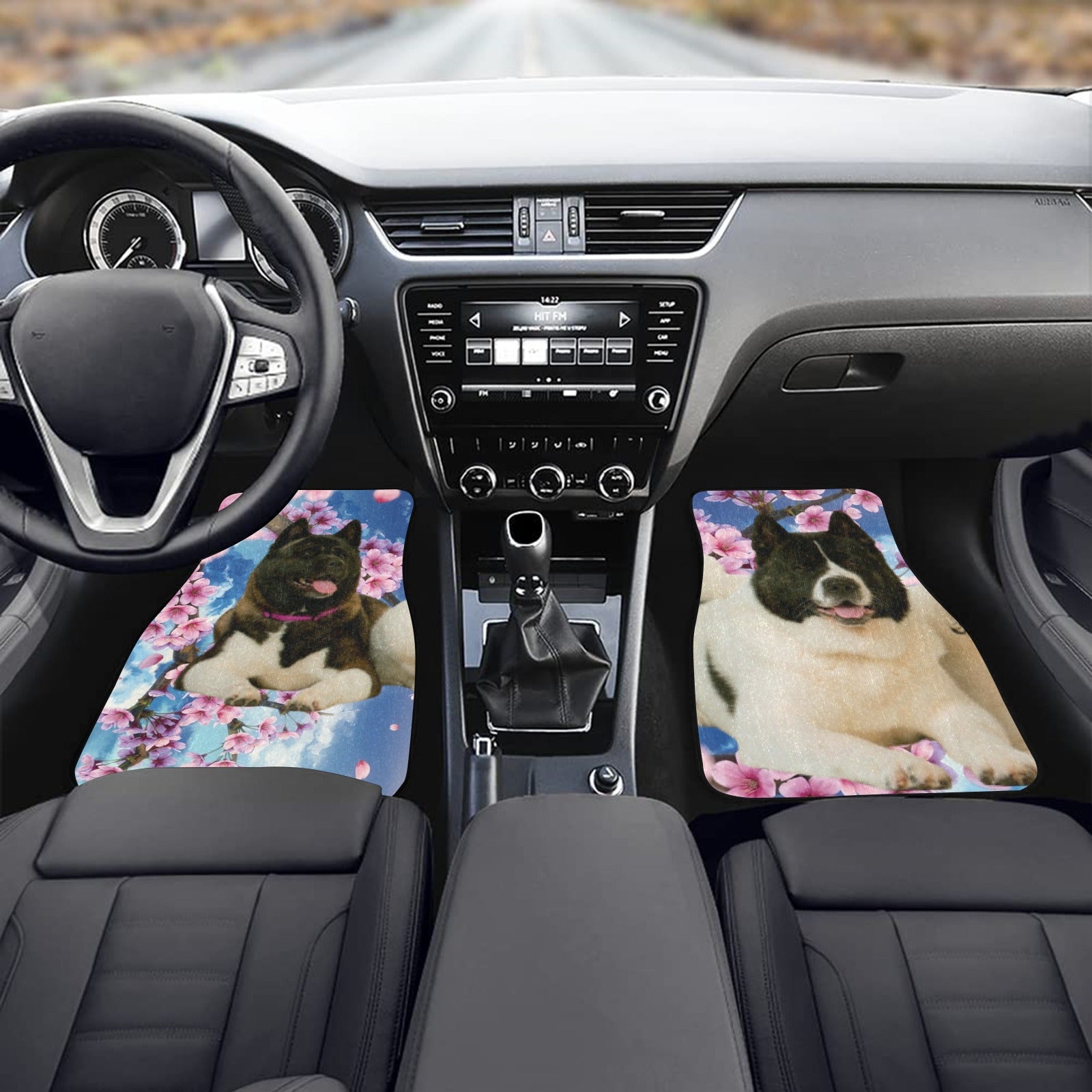Custom Car Front Seat Floor Mats - WagALotBowWow