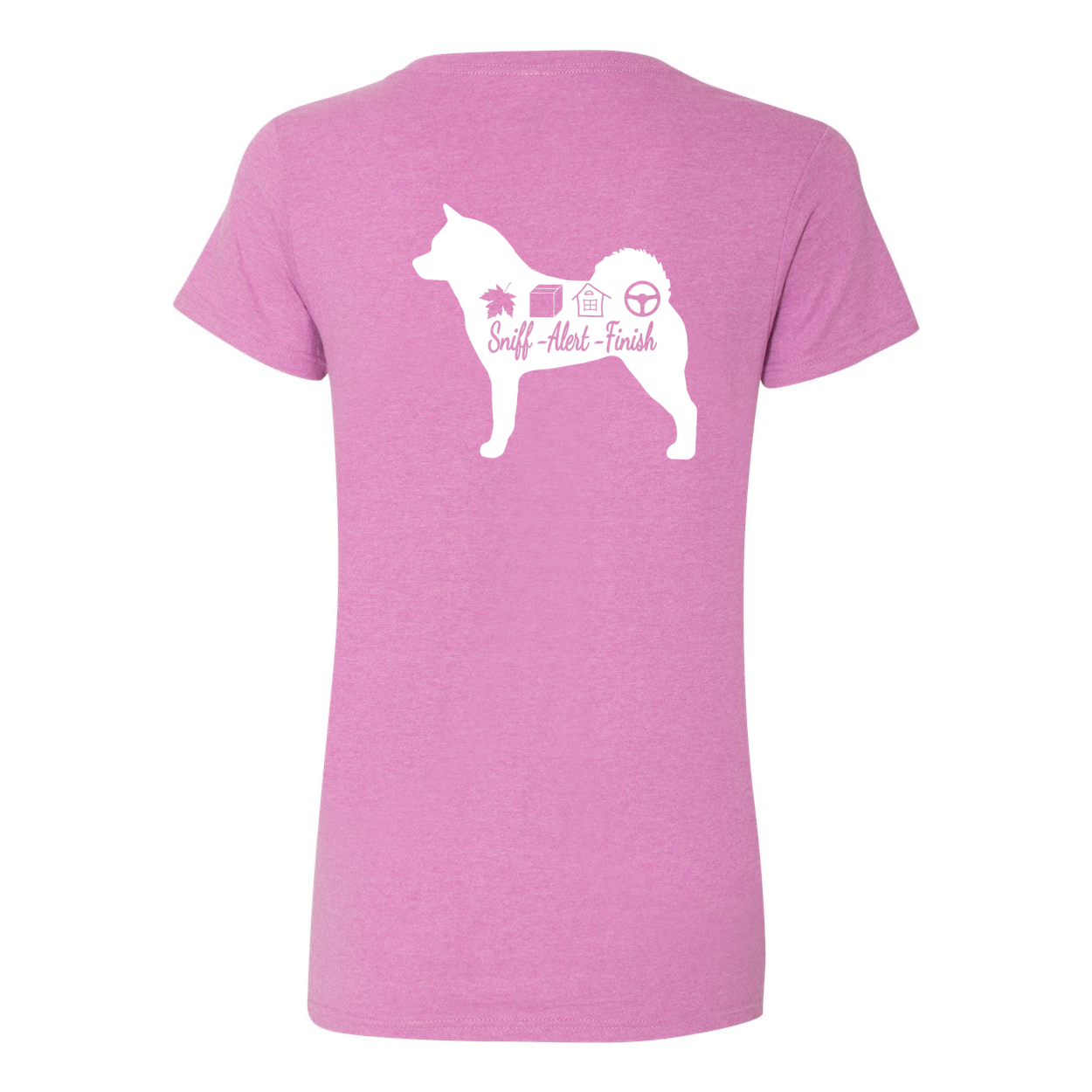 Akita Scent F/B Women's V-Neck T-Shirt - WagALotBowWow