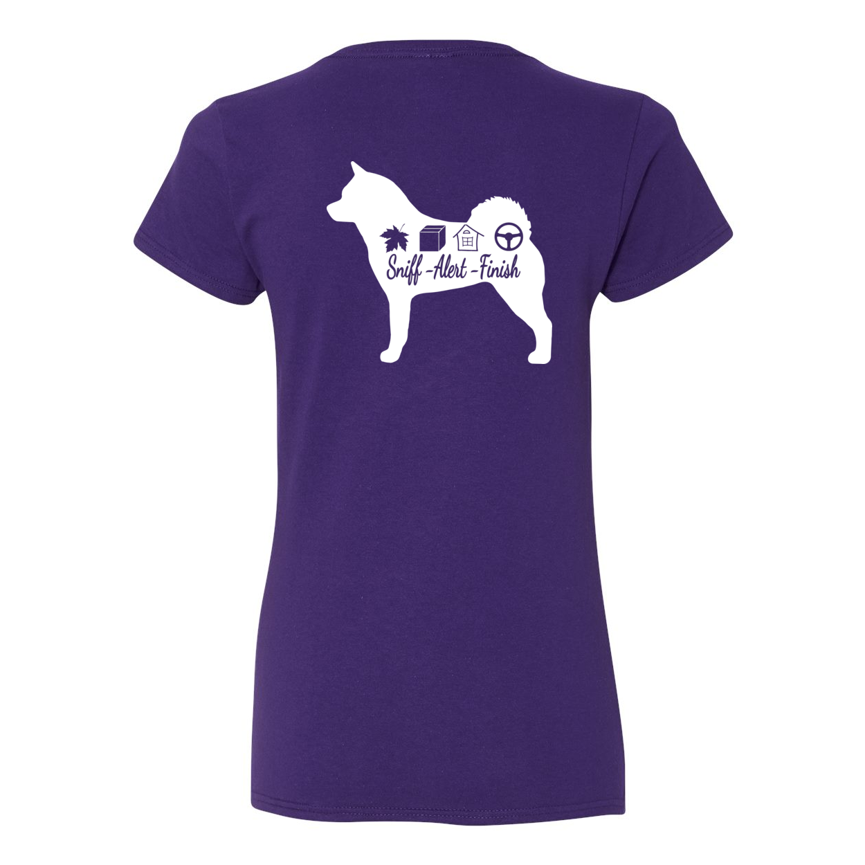 Akita Scent F/B Women's V-Neck T-Shirt - WagALotBowWow