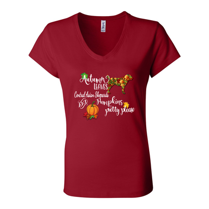 CAS Autumn Short Sleeve Jersey V-Neck Tee - WagALotBowWow
