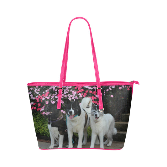 Custom Leather Tote - WagALotBowWow