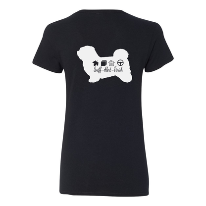 Havanese Scent F/B Women's V-Neck T-Shirt - WagALotBowWow