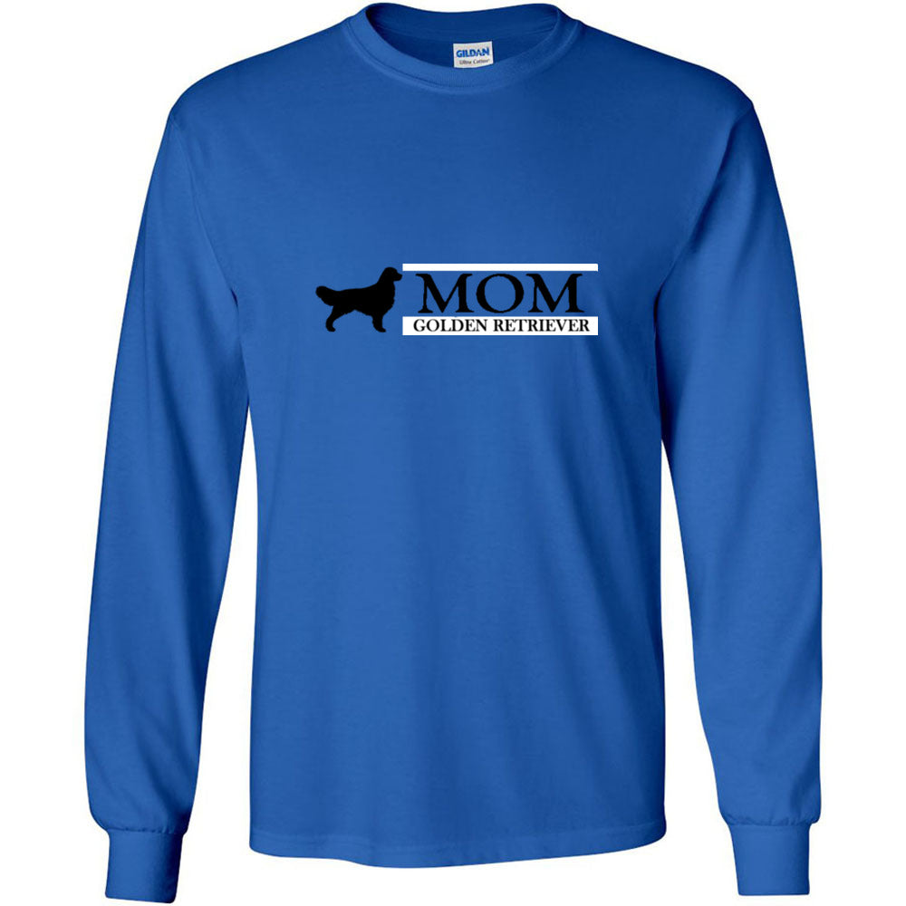 Golden Retriever Mom Black Unisex Ultra Cotton Long Sleeve T-Shirt - WagALotBowWow