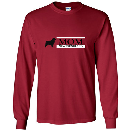 Newfoundland Mom Black Unisex Ultra Cotton Long Sleeve T-Shirt - WagALotBowWow