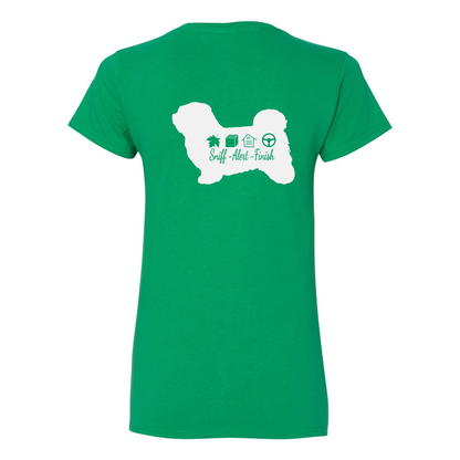 Havanese Scent F/B Women's V-Neck T-Shirt - WagALotBowWow