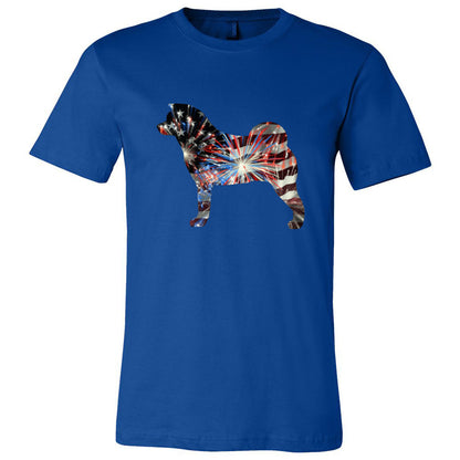 Patriotic Akita Unisex Short Sleeve Jersey Tee - WagALotBowWow