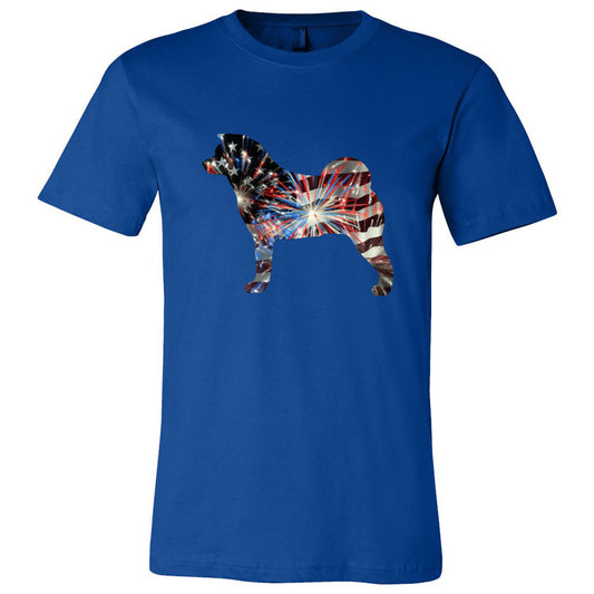Patriotic Akita Unisex Short Sleeve Jersey Tee - WagALotBowWow