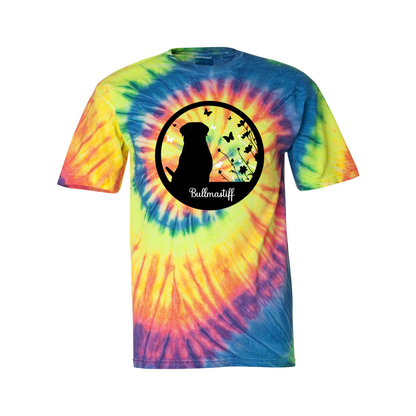Bullmastiff Flowers Spiral Tie-Dyed T-Shirt - WagALotBowWow
